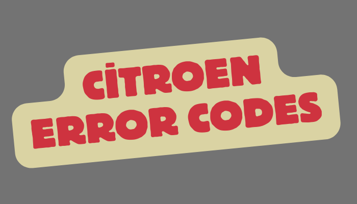 Citroen Error Codes