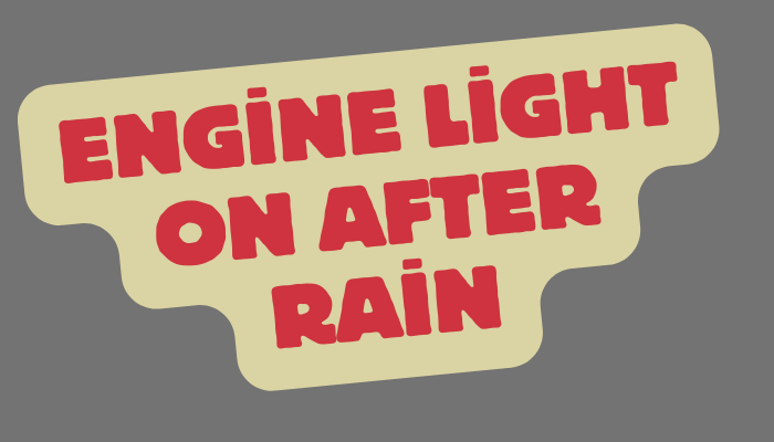 Engine Light On After Rain